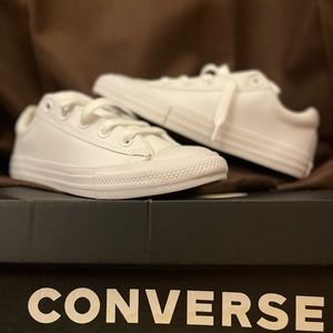 Converse Street Slip in White (Junior’s)